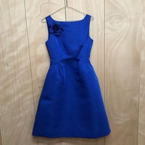 Kate Spade Royal Blue V-Back Fit and Flare Dress